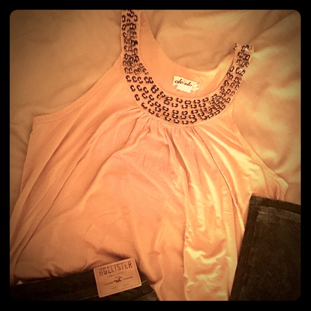 sale❤️ Sand beaded tee